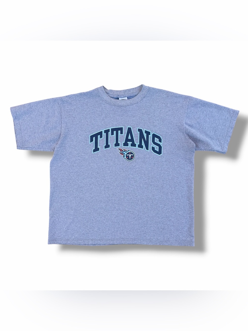 Vintage Y2K NFL Tennessee Titans Pro Edge T-Shirt Gray/Blue Size XL Boxy Fit
